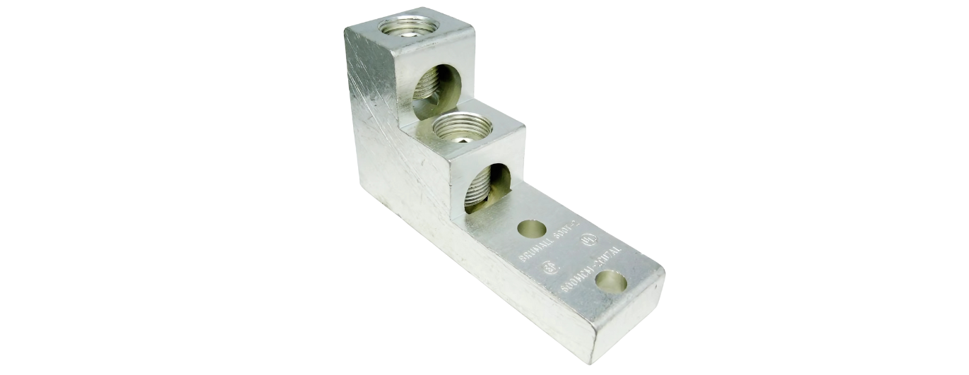 Aluminum Single Terminal Lug  W/ 2 Hole+2 Conductors